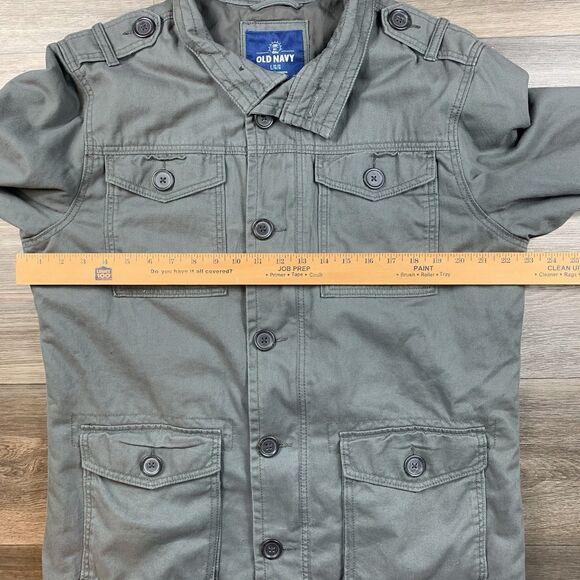 Old Navy Green Army Jacket Men’s Size Large - Picture 4 of 6